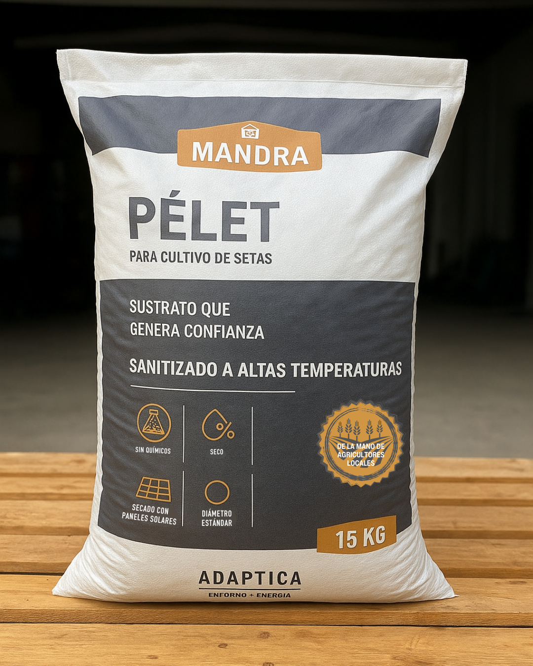 Pélets para cultivo de setas